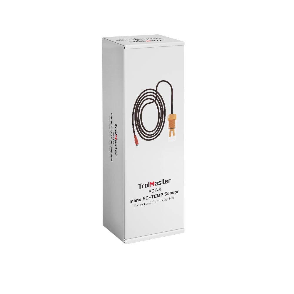PCT - 3 Heavy Duty Nutrient EC+Temp Sensor, drop - in/in - line compatible - AQUA-X - Product Type TrolMaster