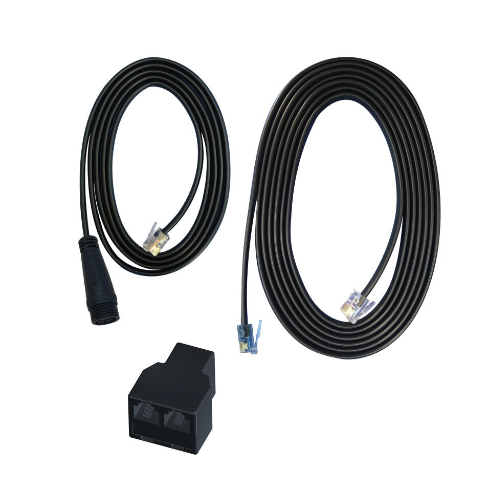 ECS - 3 - 1 x 16 ft RJ12 Cable 1 x 4 ft RJ12 to 3.5 Jack Cable 1xT Splitter 1x3.5mm Female Connecter -Product Type TrolMaster